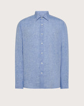 Camicia in lino tinto filo - | Seventy Venezia