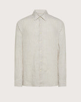 Camicia a righe in lino - | Seventy Venezia