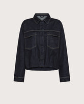 Blended cashmere denim cropped jacket -  | Seventy Venezia