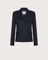 Giacca doppiopetto in gabardina mistolana - | Seventy Venezia