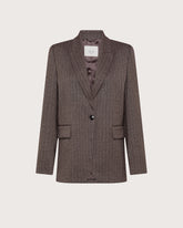 Giacca monopetto gessata - | Seventy Venezia