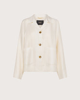 Giacca corta in mistolino stroppicciato - | Seventy Venezia