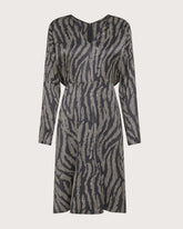 Abito midi con scollo a V animalier -  | Seventy Venezia