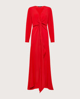 Abito lungo in crêpe misto seta con spacco frontale -  | Seventy Venezia