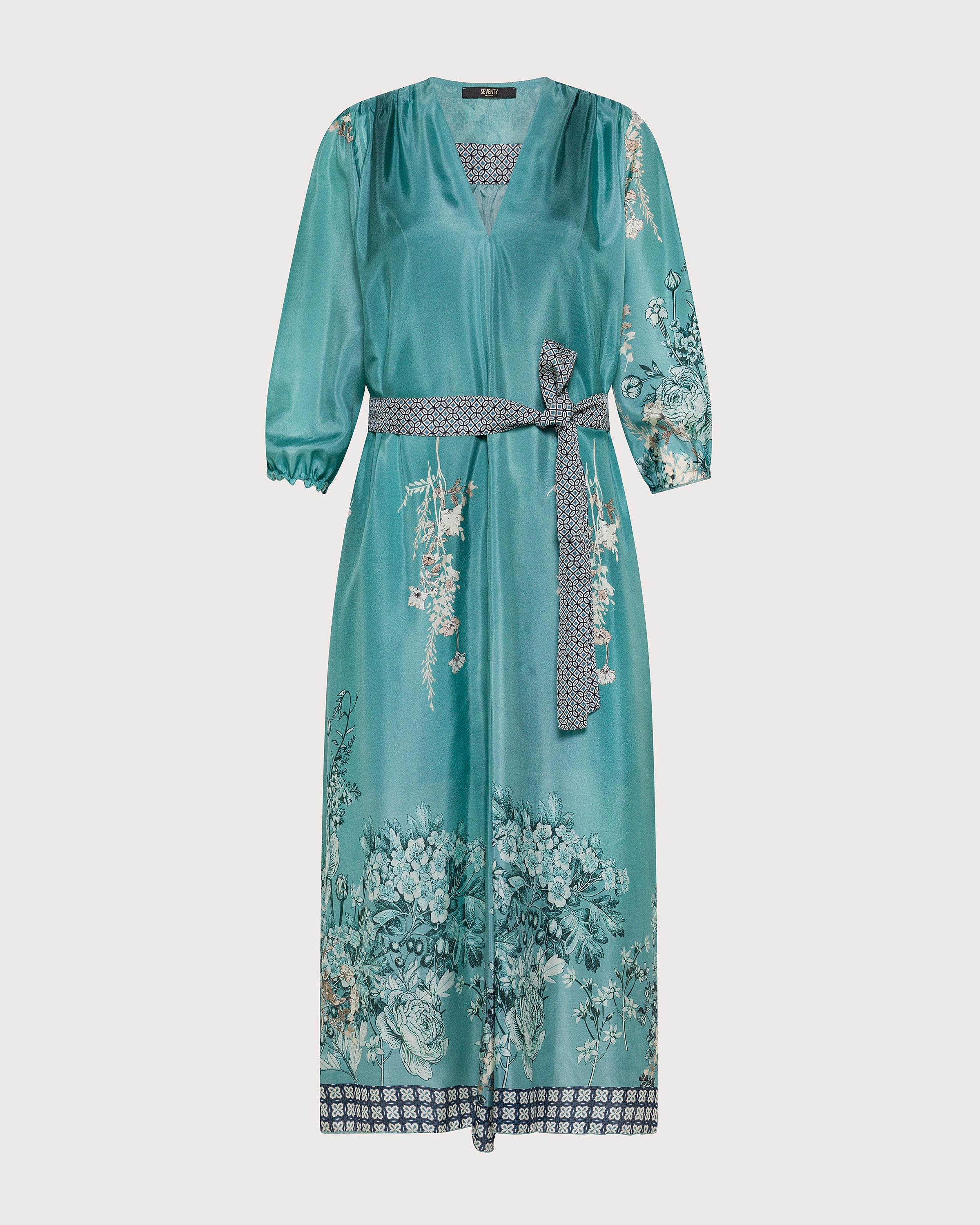 Printed silk midi dress | Seventy Venezia Printed silk midi dress | Seventy Venezia