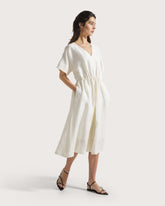 Midi dress in printed organza. -  | Seventy Venezia