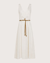 Striped linen midi dress. -  | Seventy Venezia