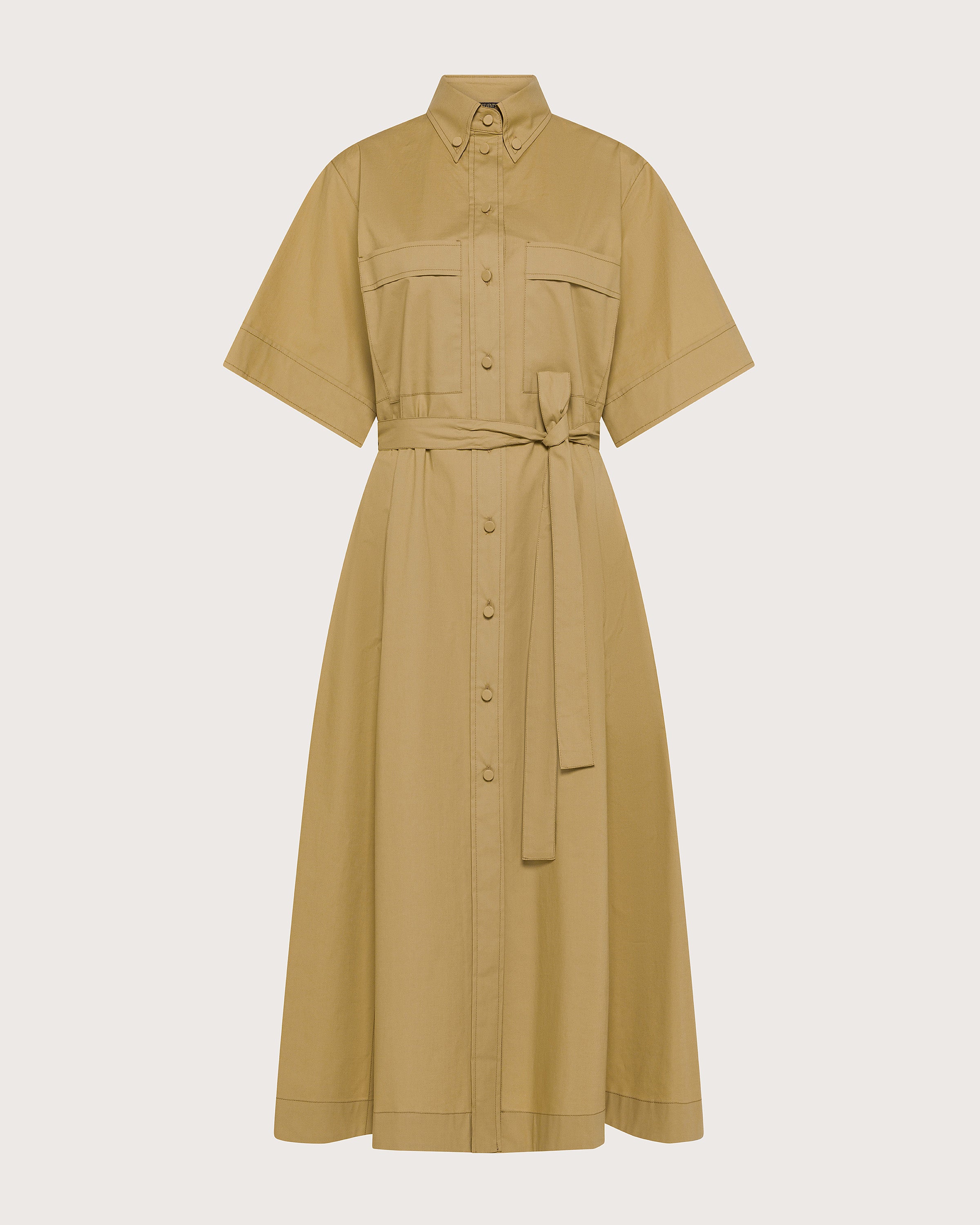 poplin maxi shirt dress Poplin shirtdress
