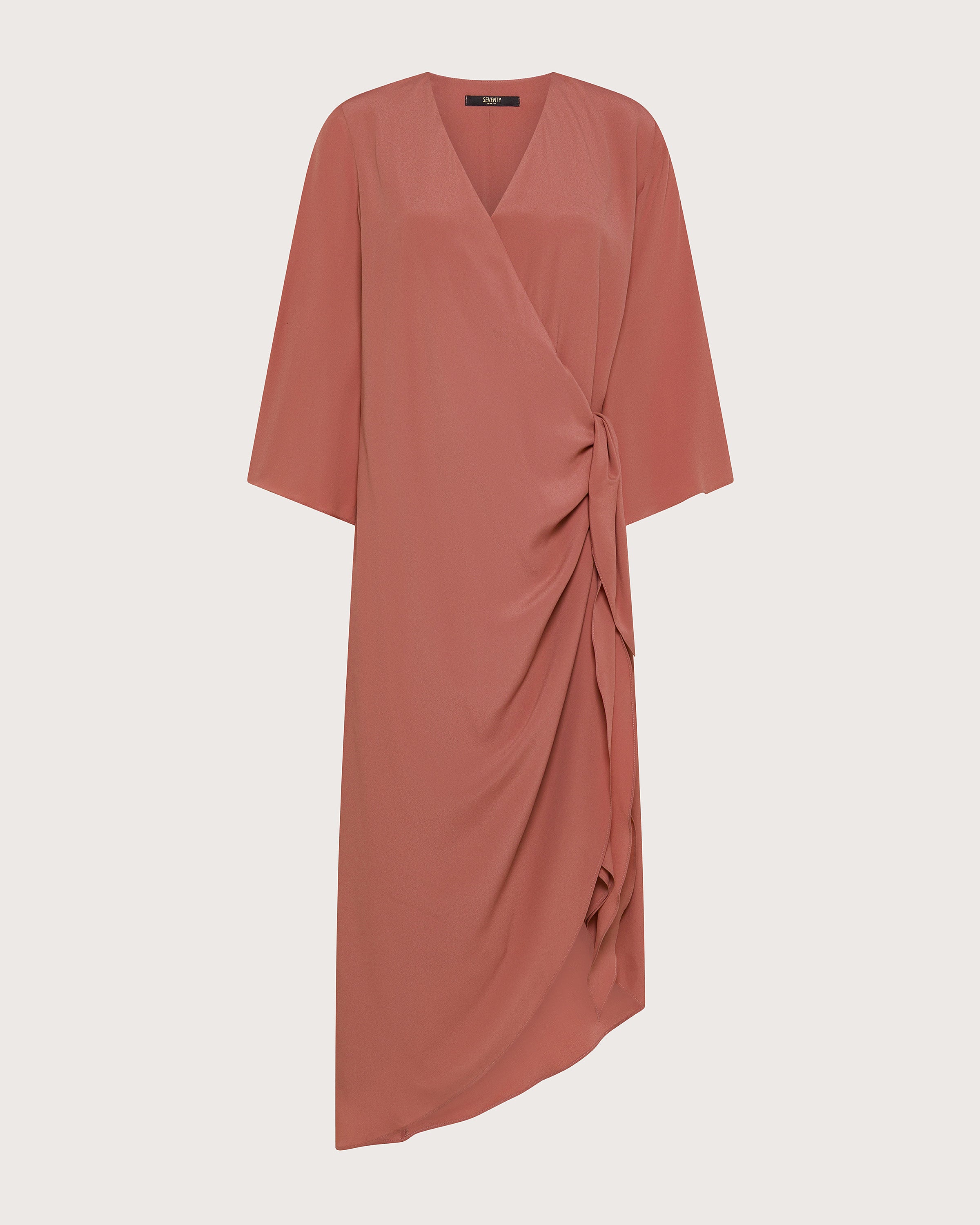 silk blend midi dress Lace-trimmed silk-blend midi dress in blue - Elie Saab