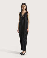 Abito mini in raso opaco fluido e pizzo -  | Seventy Venezia