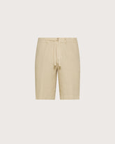 Bermuda elasticato in lino tinto capo -  | Seventy Venezia