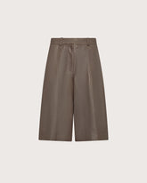 Nappa leather flared Bermuda shorts -  | Seventy Venezia