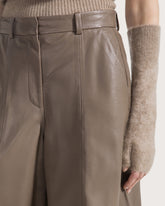 Nappa leather flared Bermuda shorts -  | Seventy Venezia