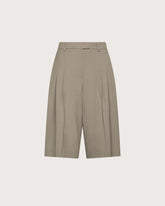 Wool gabardine flared Bermuda shorts -  | Seventy Venezia