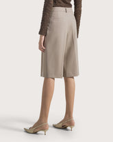 Wool gabardine flared Bermuda shorts -  | Seventy Venezia