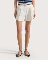 Shorts in blended linen. -  | Seventy Venezia