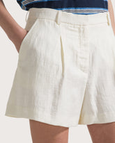 Shorts in blended linen. -  | Seventy Venezia