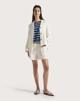 Shorts in blended linen. -  | Seventy Venezia