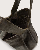 Vintage effect leather hobo bag -  | Seventy Venezia