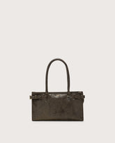 Vintage effect leather baguette bag -  | Seventy Venezia