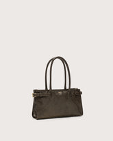 Vintage effect leather baguette bag -  | Seventy Venezia