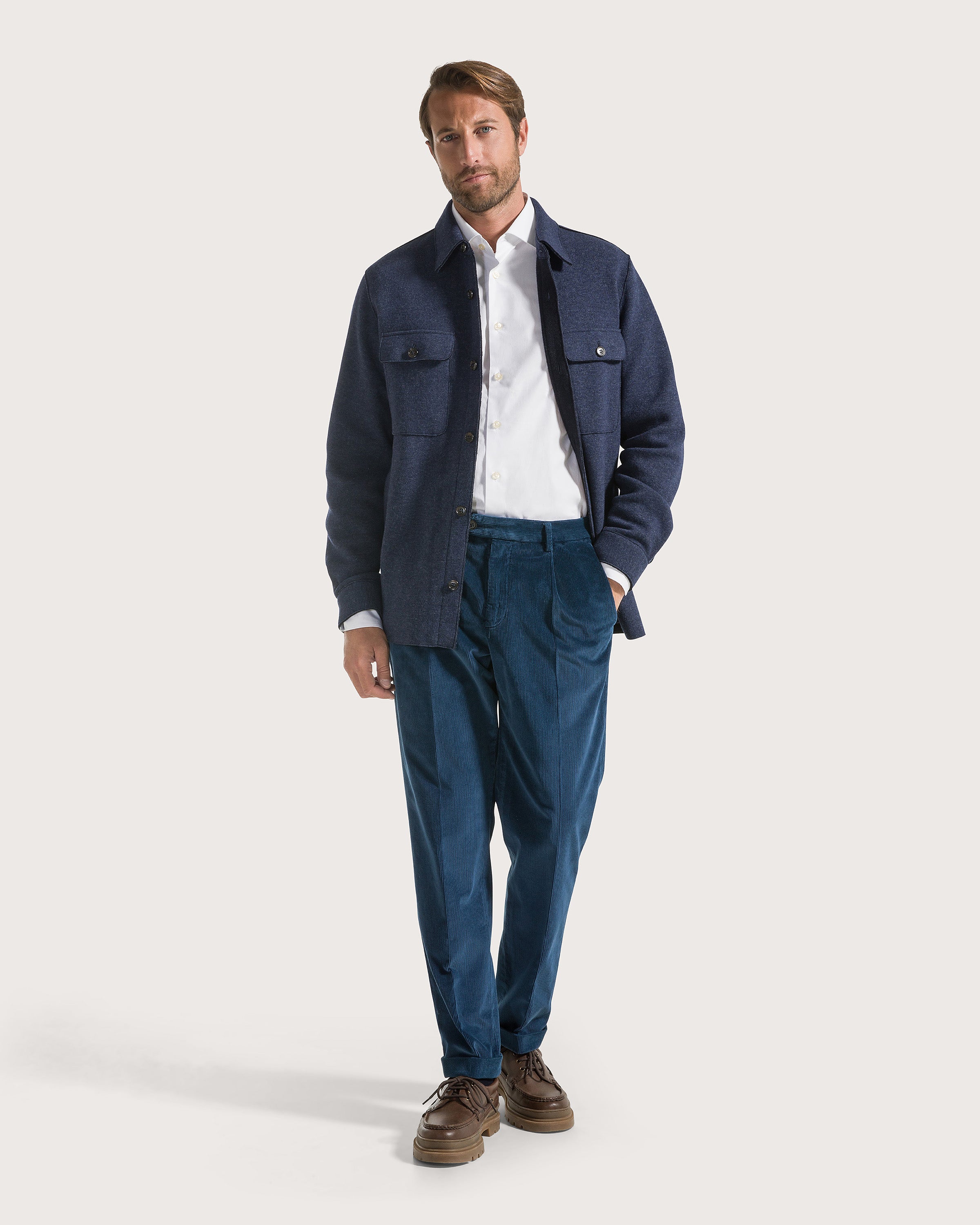 CASAMODA Camicia da uomo in popeline, tinta unita, extra lunga CASAMODA Camicia da uomo in popeline, tinta unita, extra lunga