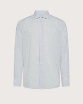 Camicia in cotone-lino a righette -  | Seventy Venezia