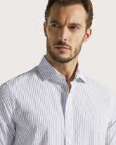 Camicia in cotone-lino a righette -  | Seventy Venezia