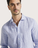 Camicia in lino leggero tinto filo -  | Seventy Venezia