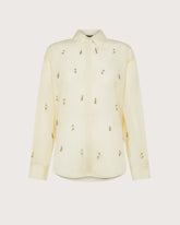 Camicia in voile cotone seta con ricami perline -  | Seventy Venezia