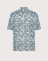 Short-sleeved shirt in muslin with leaf print -  | Seventy Venezia