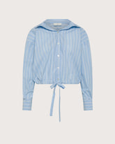 Camicia cropped a righe con laccetti -  | Seventy Venezia