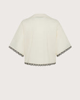 Camicia corta in tela seersucker ricamata -  | Seventy Venezia