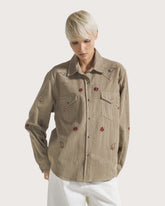Embroidered velvet shirt -  | Seventy Venezia