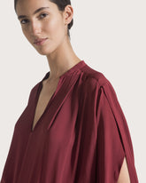 Mandarin V-neck blouse -  | Seventy Venezia