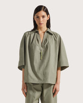 Short cotton poplin shirt. -  | Seventy Venezia