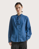 Camicia in denim leggero con fusciacca -  | Seventy Venezia