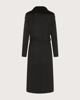 Cappotto stile vestaglia in panno double con collo in ecopelliccia -  | Seventy Venezia