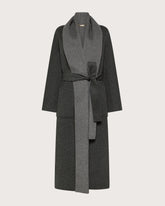Two-colour double-faced mélange robe coat -  | Seventy Venezia