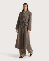 Long double-faced wool blend coat with belt     -  | Seventy Venezia