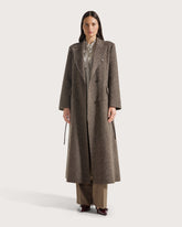 Long double-faced wool blend coat with belt     -  | Seventy Venezia