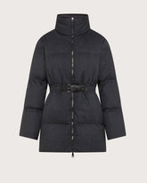 Flannel down jacket with belt       -  | Seventy Venezia