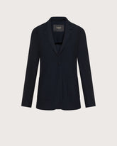 Slim fit single-breasted jacket in technical bi-stretch honeycomb fabric -  | Seventy Venezia