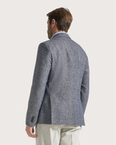 Regular fit single-breasted jacket in two-colour herringbone -  | Seventy Venezia