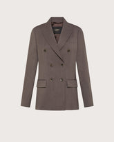 Double-breasted wool blend gabardine jacket       -  | Seventy Venezia