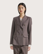 Double-breasted wool blend gabardine jacket       -  | Seventy Venezia