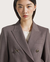 Double-breasted wool blend gabardine jacket       -  | Seventy Venezia
