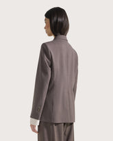 Double-breasted wool blend gabardine jacket       -  | Seventy Venezia