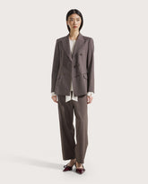 Double-breasted wool blend gabardine jacket       -  | Seventy Venezia