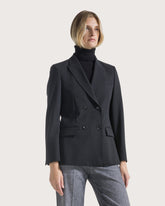 Giacca doppiopetto in gabardina misto lana -  | Seventy Venezia